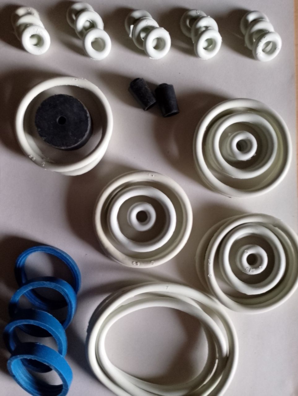 FLIPPER Rubber Rings gommini elastici Bianchi - GOTTLIEB Kit - blue